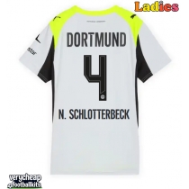 Borussia Dortmund Nico Schlotterbeck #4 Replica Away Shirt Ladies 2025-26 Short Sleeve